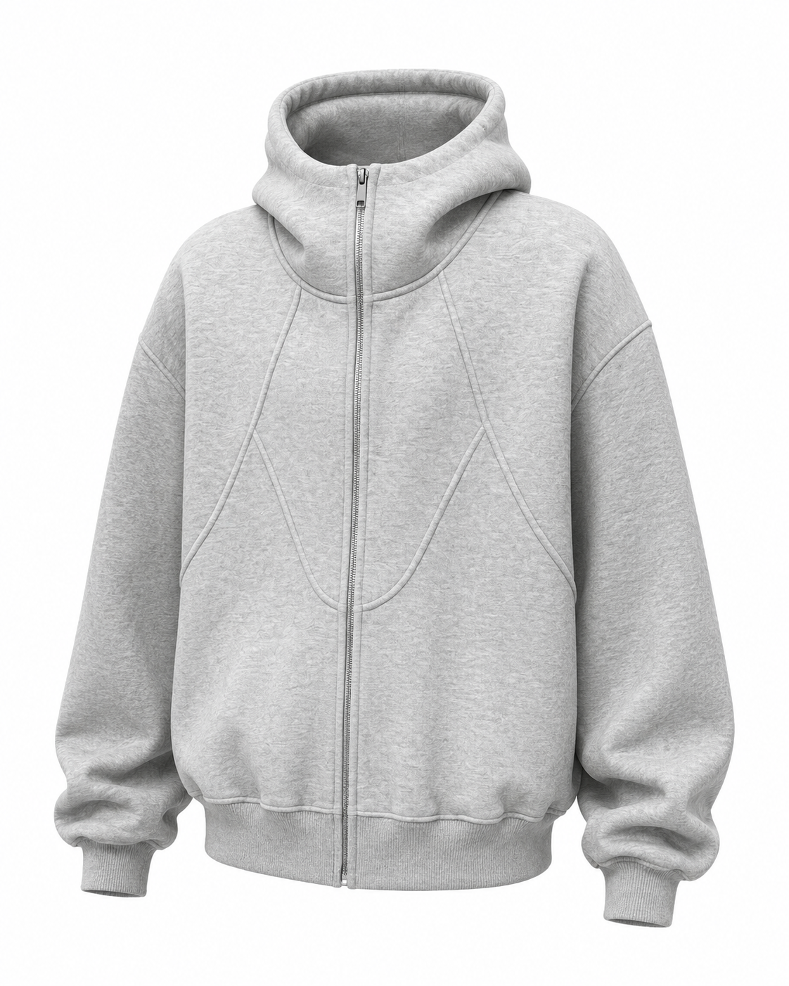 Men's jacket with asymmetric stitching