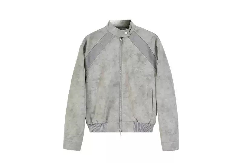 Suede bomber jacket